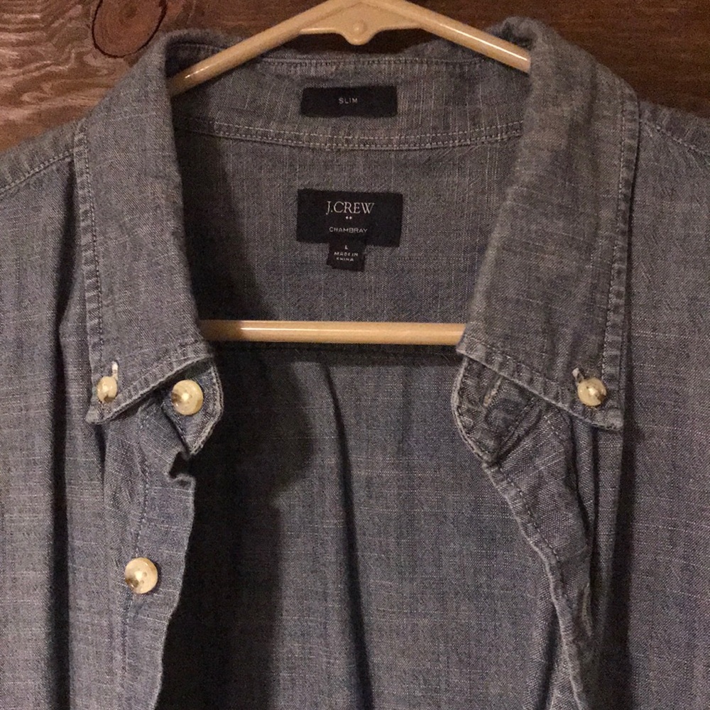 Chambray J Crew Oxford style button up